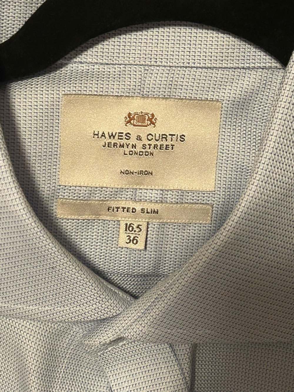 Hawes & Curtis Light Blue Fitted Slim Dress Shirt